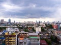 Thick cloud of rain in Bangkok city, Thailand