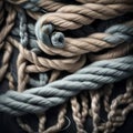 Thick coarse rope - ai generated image