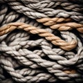 Thick coarse rope - ai generated image