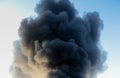 Thick dark smoke in a fire Royalty Free Stock Photo