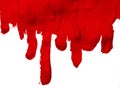 Thick drips of red paint Royalty Free Stock Photo