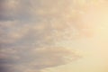 Thick fluffy sunset clouds. Background Royalty Free Stock Photo