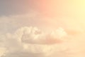 Thick fluffy sunset clouds. Background Royalty Free Stock Photo
