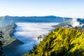 Thick Fog near the Bromo Volcano Royalty Free Stock Photo