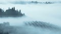 Thick Fog in Tuscany. Fast Motion