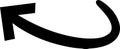 Thick, hand drawn arrows curve gracefully, creating a dynamic visual path that conveys movement and direction, serving