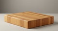 Thick Laminated Oak Butcher Block in a Clean, Minimalist Studio Setting Royalty Free Stock Photo