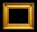 Gold wooden frame Royalty Free Stock Photo