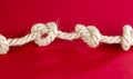thick linen gray rope Royalty Free Stock Photo