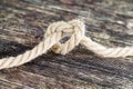 thick linen gray rope Royalty Free Stock Photo