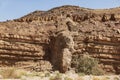 A Thick Magmatic Dike on Wadi Ardon in the Ramon Crater in Israel Royalty Free Stock Photo