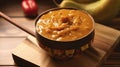 Thick Masaman Curry Base Sauce on Blurry Background Royalty Free Stock Photo