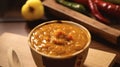 Thick Masaman Curry Base Sauce on Blurry Background Royalty Free Stock Photo