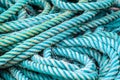 Thick mooring rope in a pile. Royalty Free Stock Photo