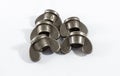 Thick Old Retro Wing Nuts Aligned Pattern On White Background 2