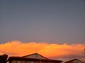 Thick orange arizona clouds