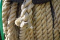 Thick and rigid rope of equipment
