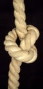 Thick rope fastened in the knot