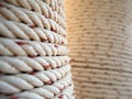 Thick Rope Wrapped Around a Pillar