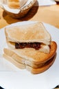 Thick slices of Ogura toast local breakfast of Nagoya - Japan