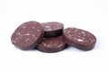 Thick slices of pork farmhouse black pudding