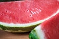 Thick slices of ripe watermelon