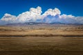 Thick smoke clouds over the Rocky Mountains in Colorado Royalty Free Stock Photo