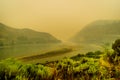 Thick Smoke in the Fraser Canyon in the Province of British Columbia, Canada