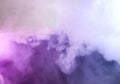 Thick smoke in the neon light. Pink and blue light, texture, background. Out of focus. Abstract dark background Royalty Free Stock Photo