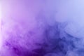 Thick smoke in the neon light. Pink and blue light, texture, background. Out of focus. Abstract dark background Royalty Free Stock Photo