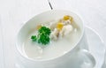 Thick smoked-haddock chowder Royalty Free Stock Photo