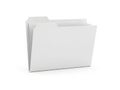 A thick stack of blank white file folders neatly arranged against a white background Royalty Free Stock Photo