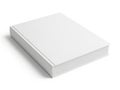 A thick stack of blank white paper on a white background Royalty Free Stock Photo