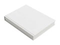 A thick stack of neatly arranged white paper sheets on a flat surface Royalty Free Stock Photo