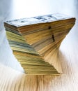 Thick stack of US cash Royalty Free Stock Photo