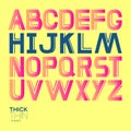 THICK THIN font Royalty Free Stock Photo