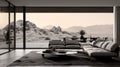 Minimalist Living Room Design With Stunning Desert View