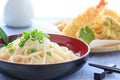 Thick white noodles with grated radish