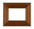 Thick wooden frame for painting or picture isolated on a white background Royalty Free Stock Photo