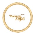 Thickness Rope Frames or Borders Circle. Vector