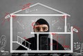 Thief apartment Royalty Free Stock Photo