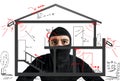 Thief apartment Royalty Free Stock Photo