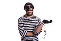 Thief arrested as a consequence of his crime Royalty Free Stock Photo