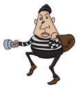 Thief or burglar cartoon