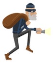 Thief Burglar Robber Criminal Cartoon Mascot