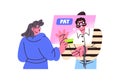 Thief cheats granny and steals money. Hacker phishing card password, hacking banking account. Cyber crime, internet scam
