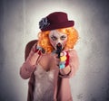Thief clown Royalty Free Stock Photo