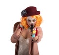 Thief clown Royalty Free Stock Photo