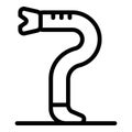 Thief crowbar icon outline vector. Bar tool