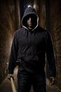 Thief on a dark alley Royalty Free Stock Photo